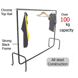 Traditional Garment Rail, Commercial Quality - 183cm (6ft) long