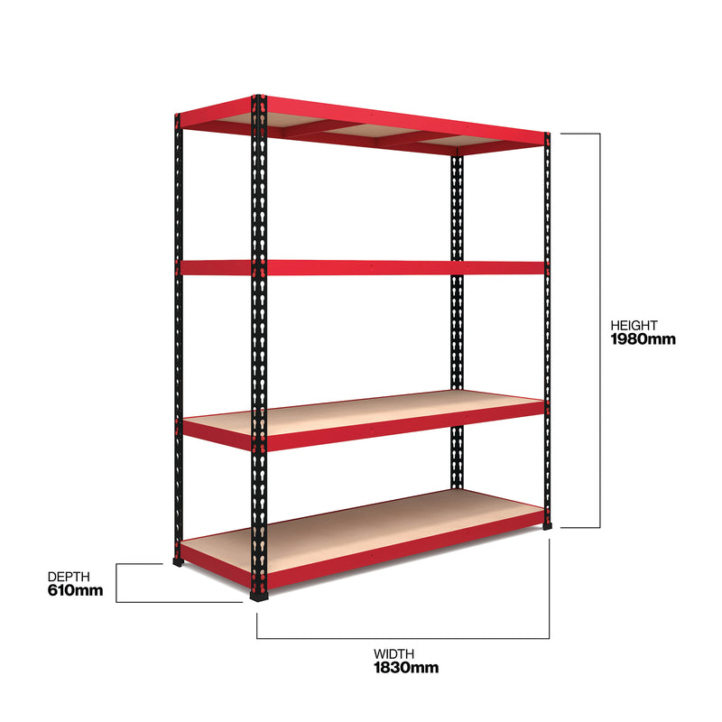 Storeroom Racking - RB Boss Fastlok 4 Shelf Unit - 198 x 183 x 61cm