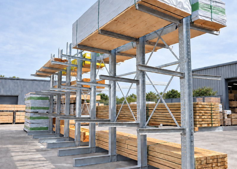 Cantilver racking at a builders merchant