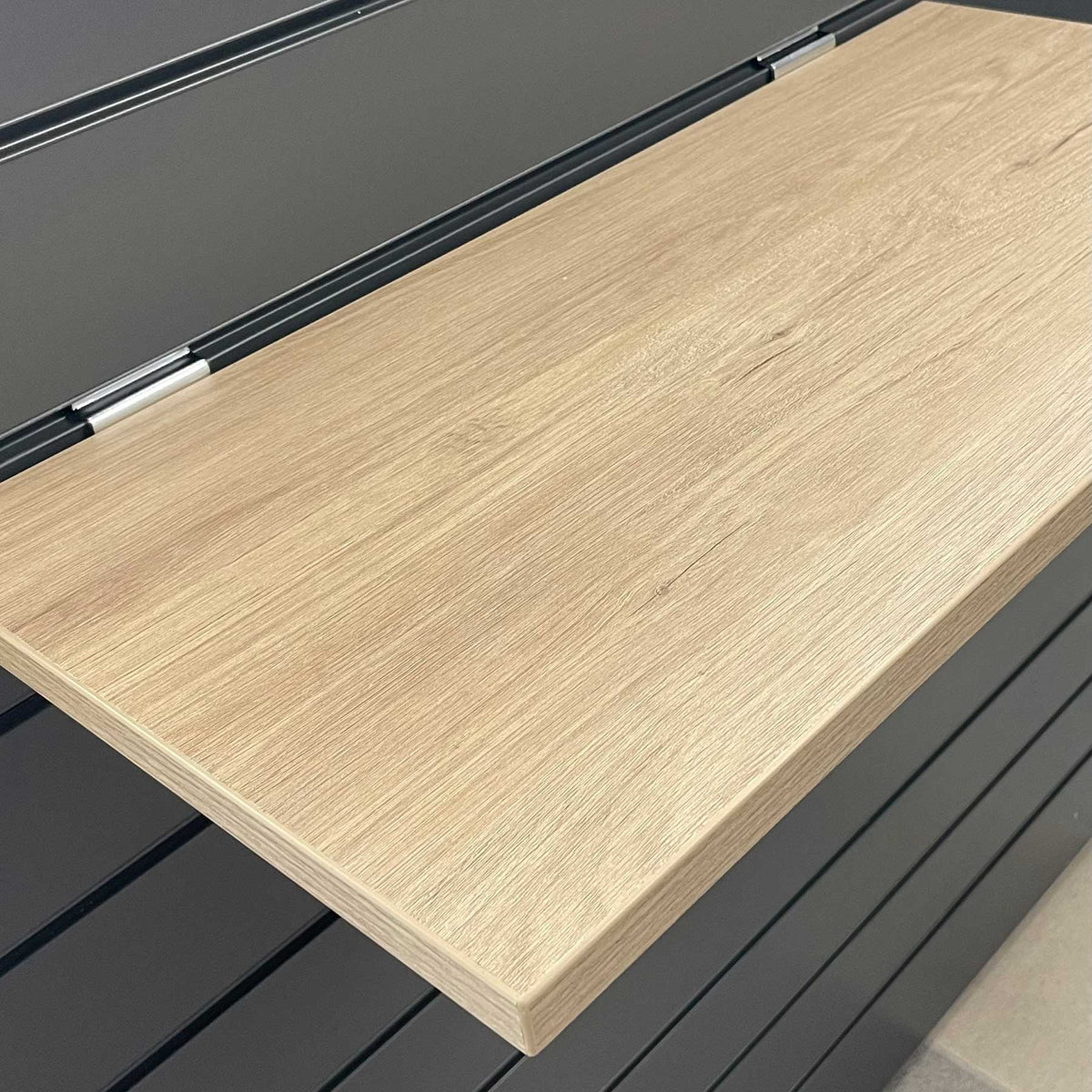 Wooden Shelves Denver Oak Melamine Finish 120 x 30cm — KAS Shopfittings