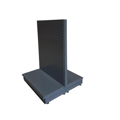 Dark Grey K50 Shelving Gondola - 30cm deep base with plain back panels