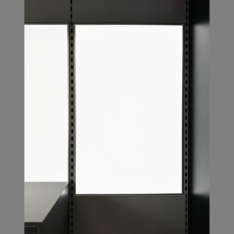 Shop Front Back Panel Illuminated Back Panel - for 100cm K50 Bay — KAS Shopfittings