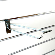 Single prong slatwall hook with overhead arm 30cm