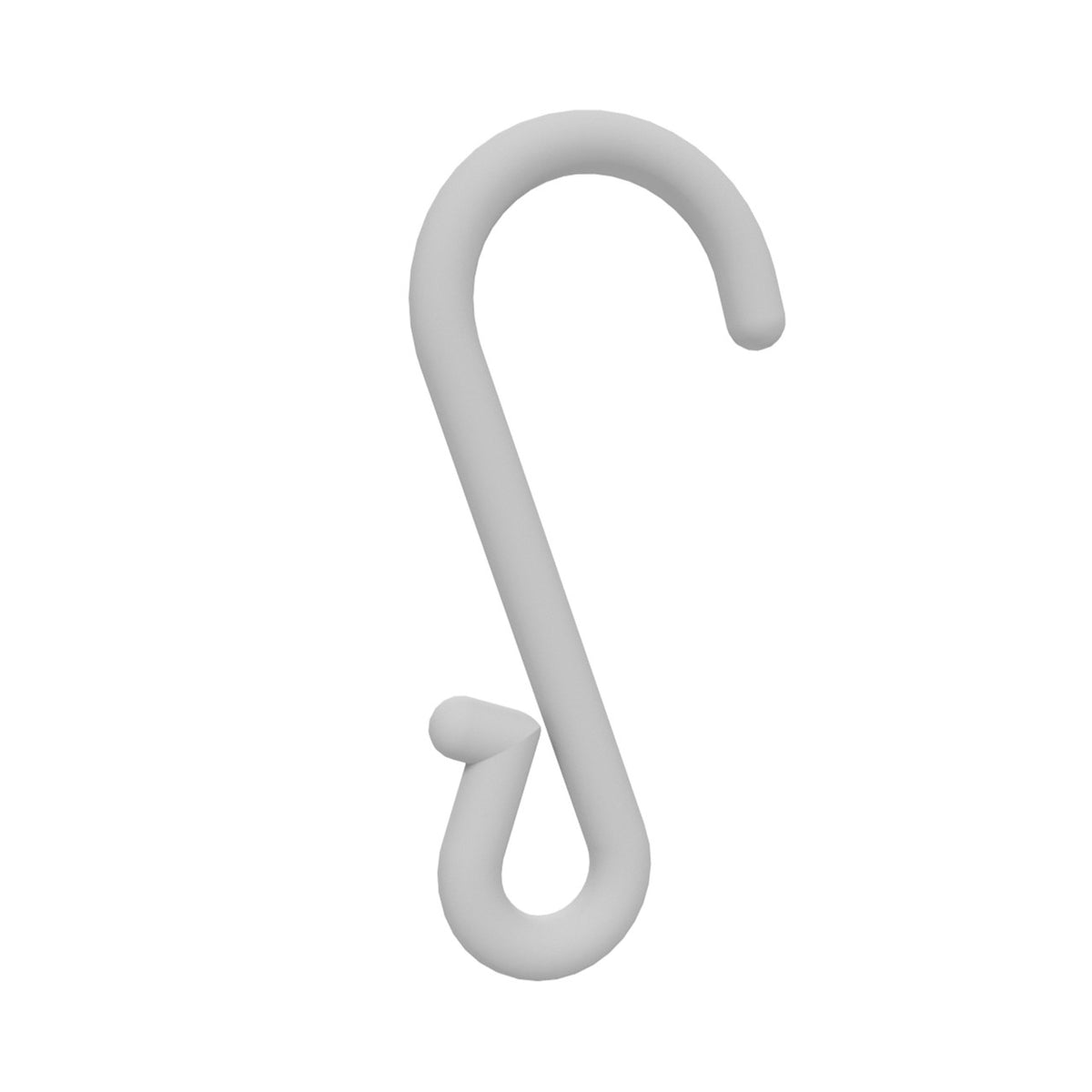 Crimped S Hook - White Plastic — KAS Shopfittings