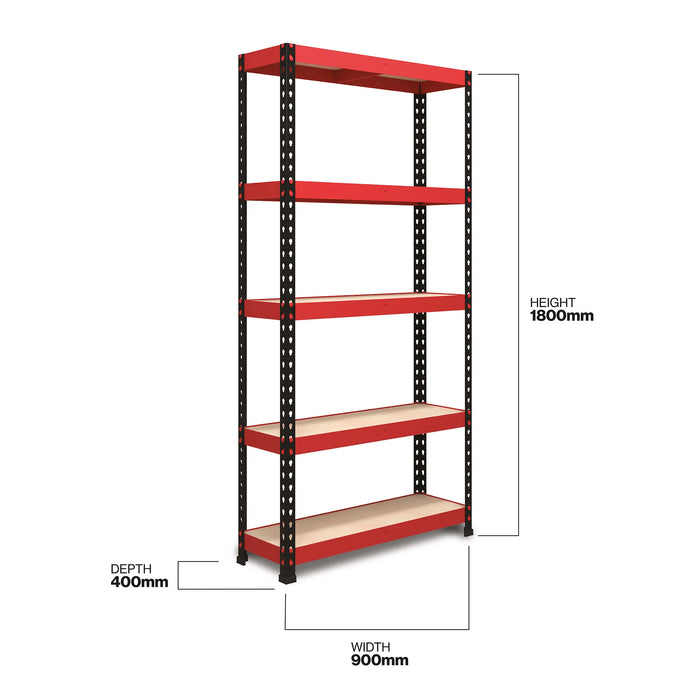 Storeroom Racking - RB Boss Fastlok 5 Shelf Unit - 180 x 90 x 40cm