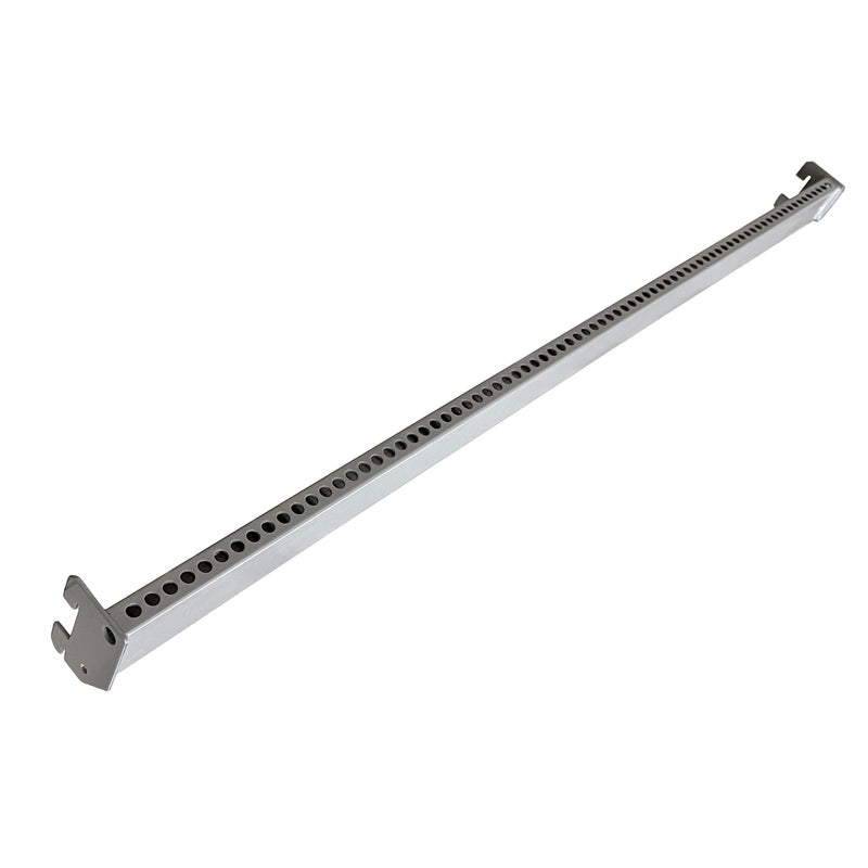 K50 Perforated Rectangular Rear Support Bar - Silver Grey - 100cm