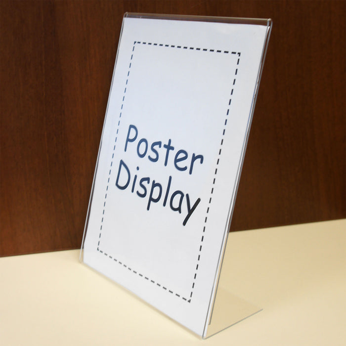 Poster Holder - A4 Free Standing Portrait, Slanted