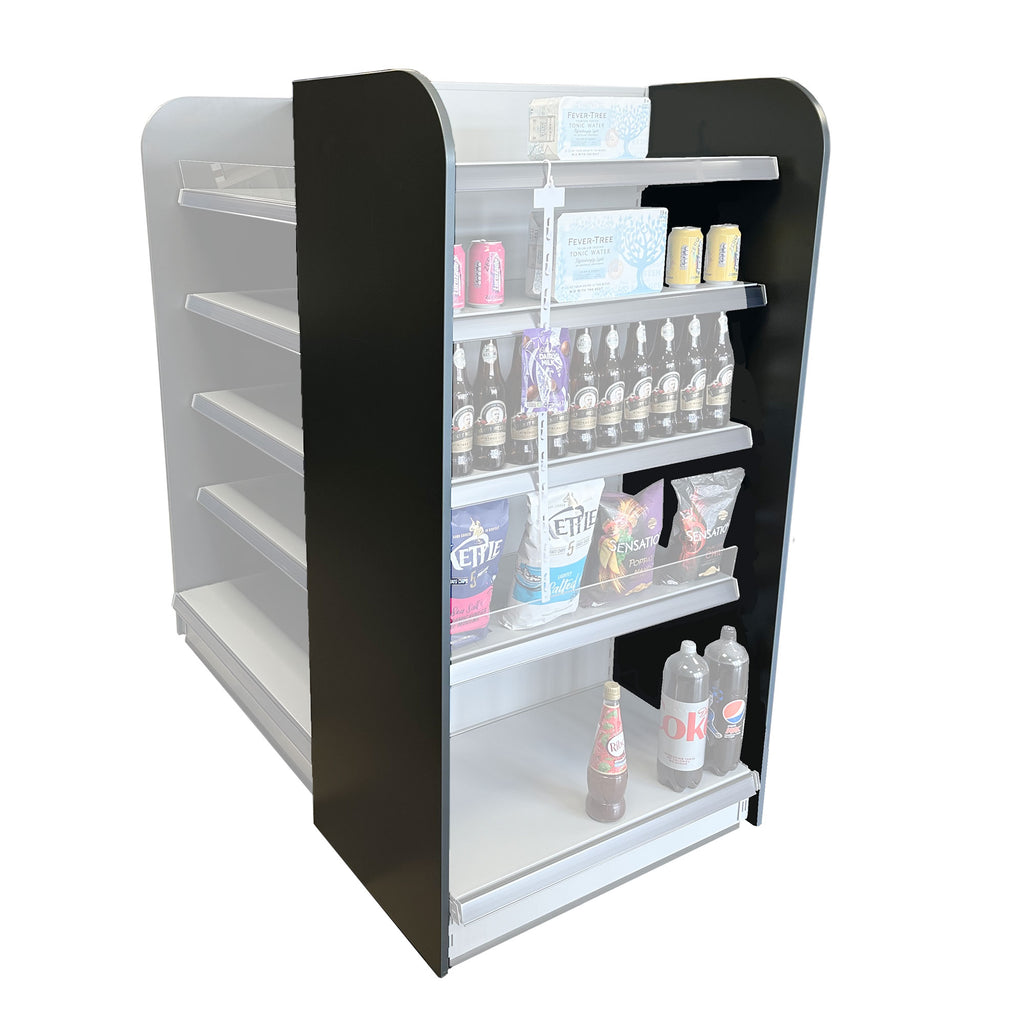 Side Panel for K50 Shelving - Graphite Grey — KAS Shopfittings