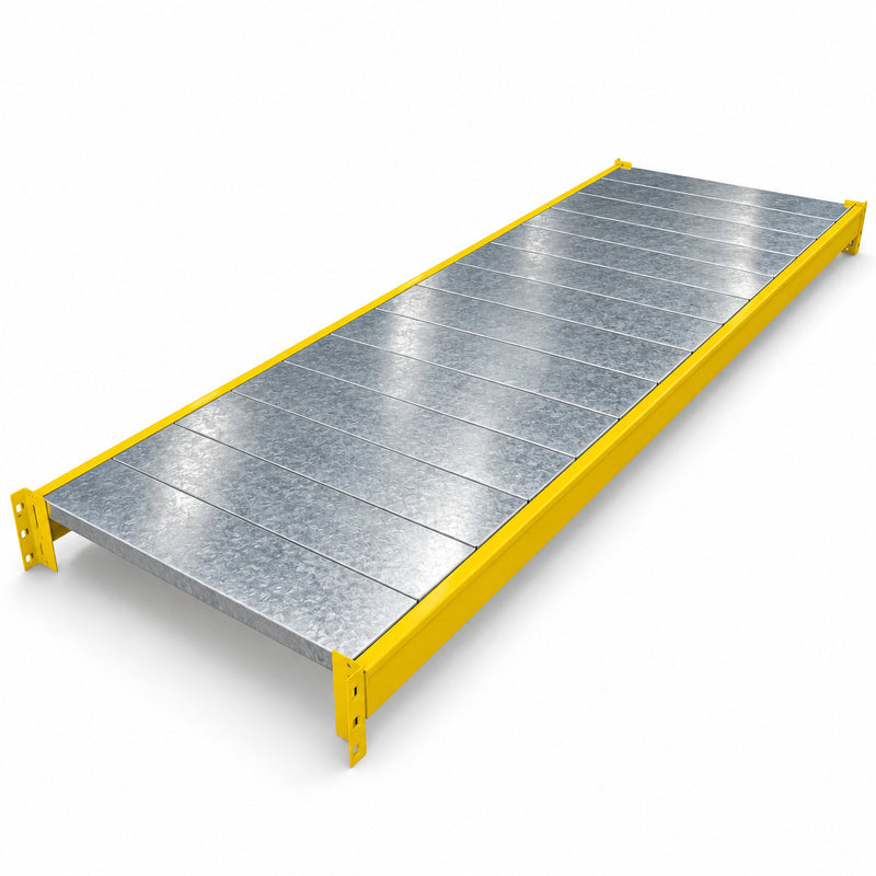 KLS Longspan Shelf Set (beams, galv planks, locking pins) - 2250 x 600 - 600kg rated
