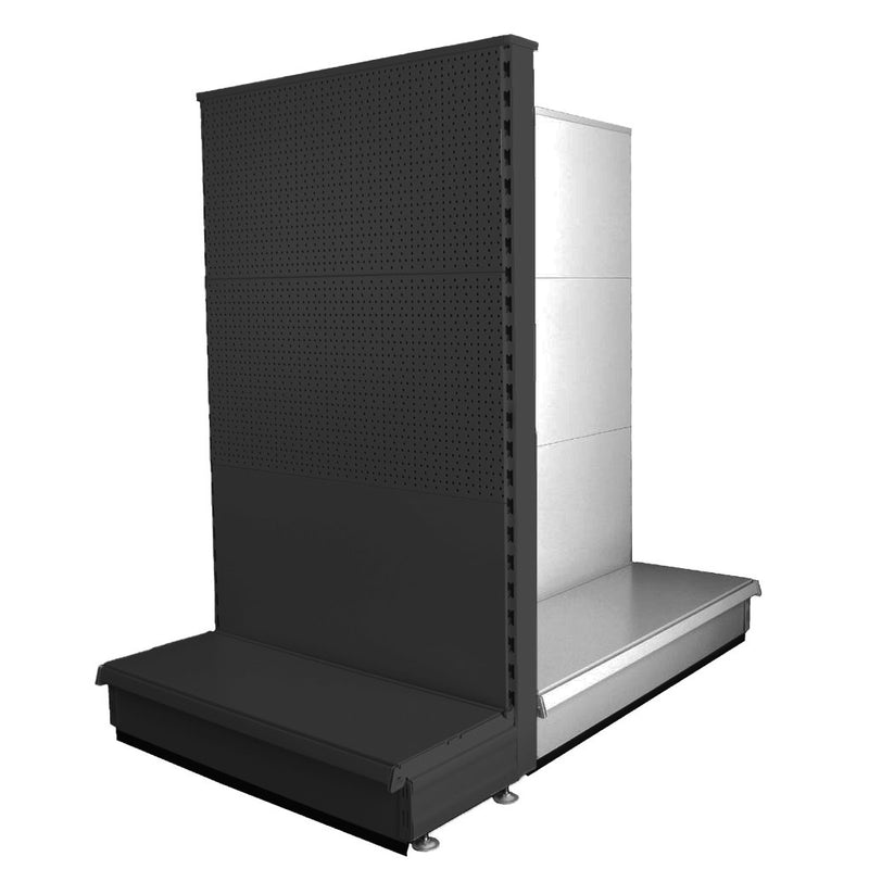 Dark Grey K50 Gondola Promo End - mixed peg & plain back