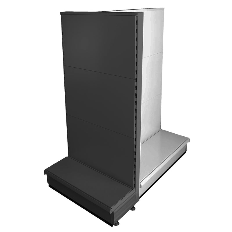K50 Gondola Promo End - Dark Grey - 1.8m high, plain back, 47cm deep base
