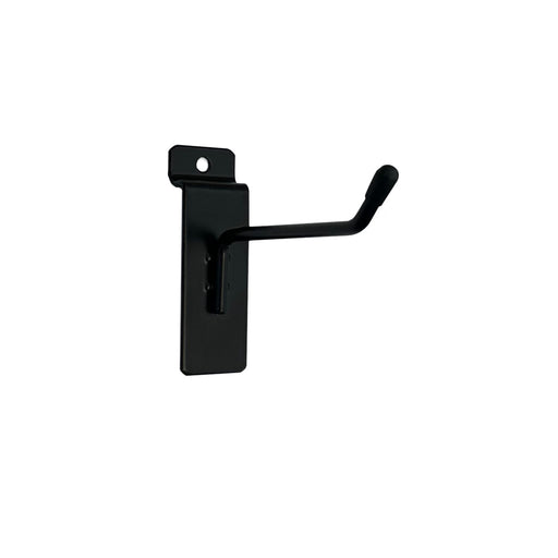 Black Single Prong Slatwall Hook 100mm (10cm, 4in)