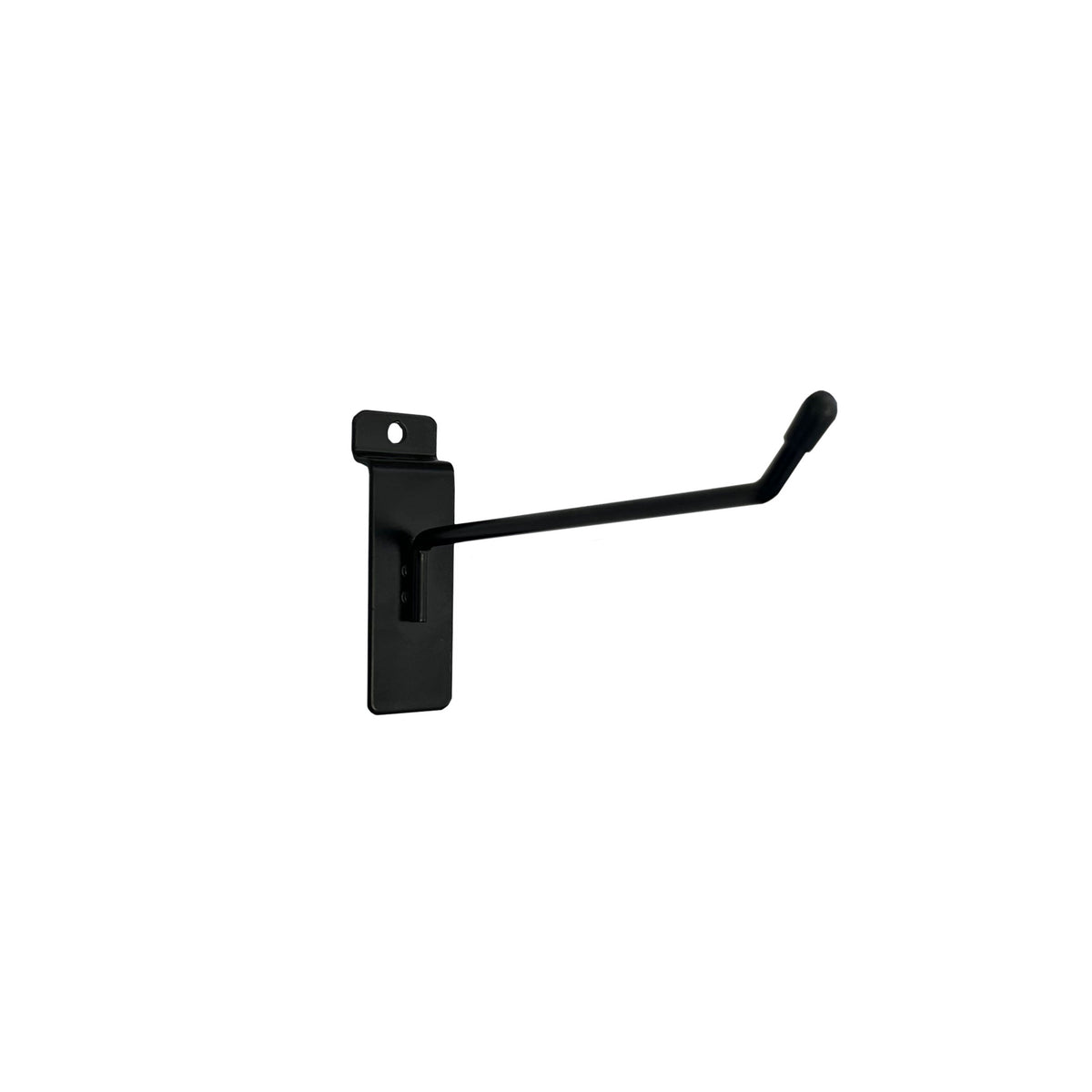 Single Prong Slatwall Hook - Black Steel - 15cm — KAS Shopfittings