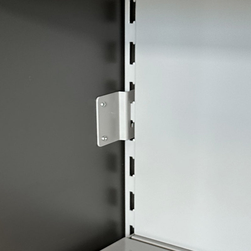 Brackets Home Panel Universal End Panel Fixing Bracket - Silver Grey — KAS Shopfittings