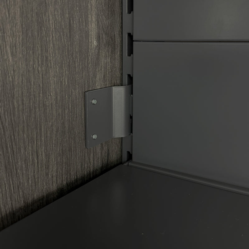 Universal End Panel Fixing Bracket - Dark Grey