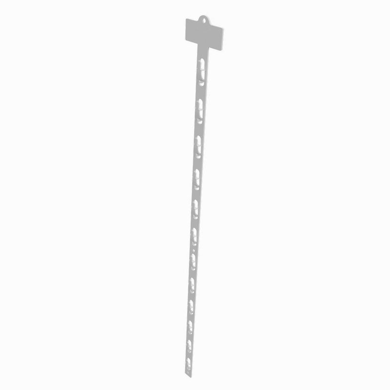 Plastic Clip Strip - White - 12 Clips