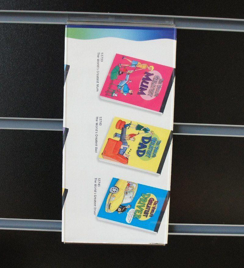 1/3 A4 Sign Holder for Slatwall, Acrylic