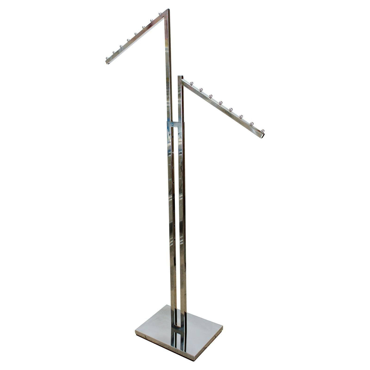 2 Arm Garment Rack - 2x Sloping Arms — KAS Shopfittings