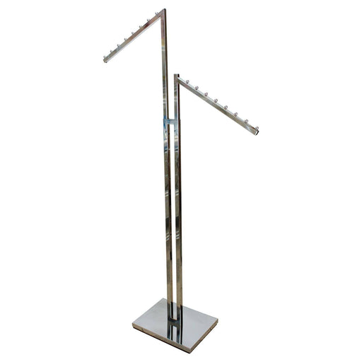 2 arm garment rail with sloping arms