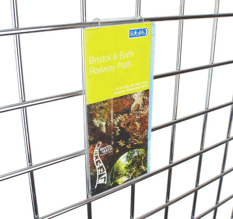 Sign / Info Holder for grid panel - 3rd A4 (99 x 210mm)