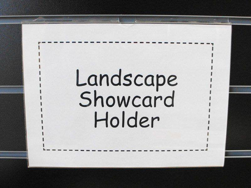 Landscape A4 Sign holder for slatwall