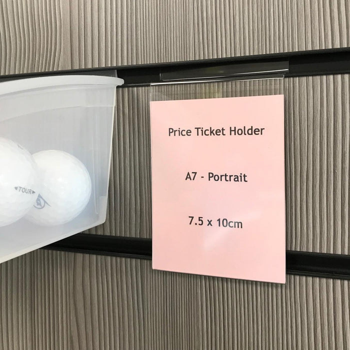 Price Ticket Holder for Slatwall - A7 Portrait