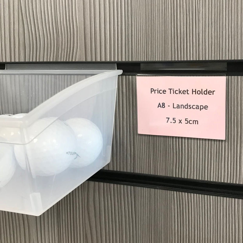 Price Ticket Holder for Slatwall - A8 Landscape