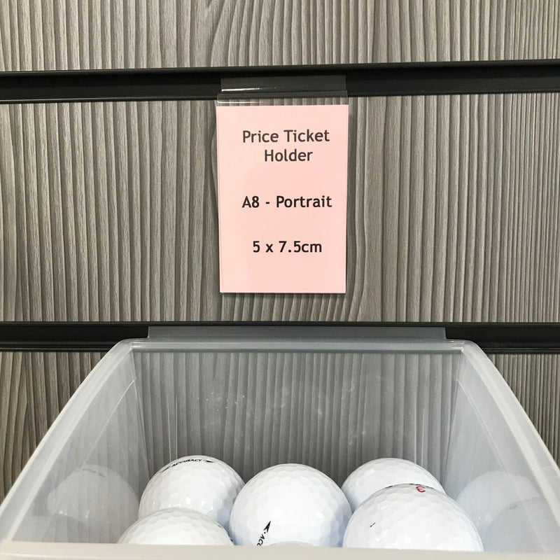 Price Ticket Holder for Slatwall - A8 Portrait