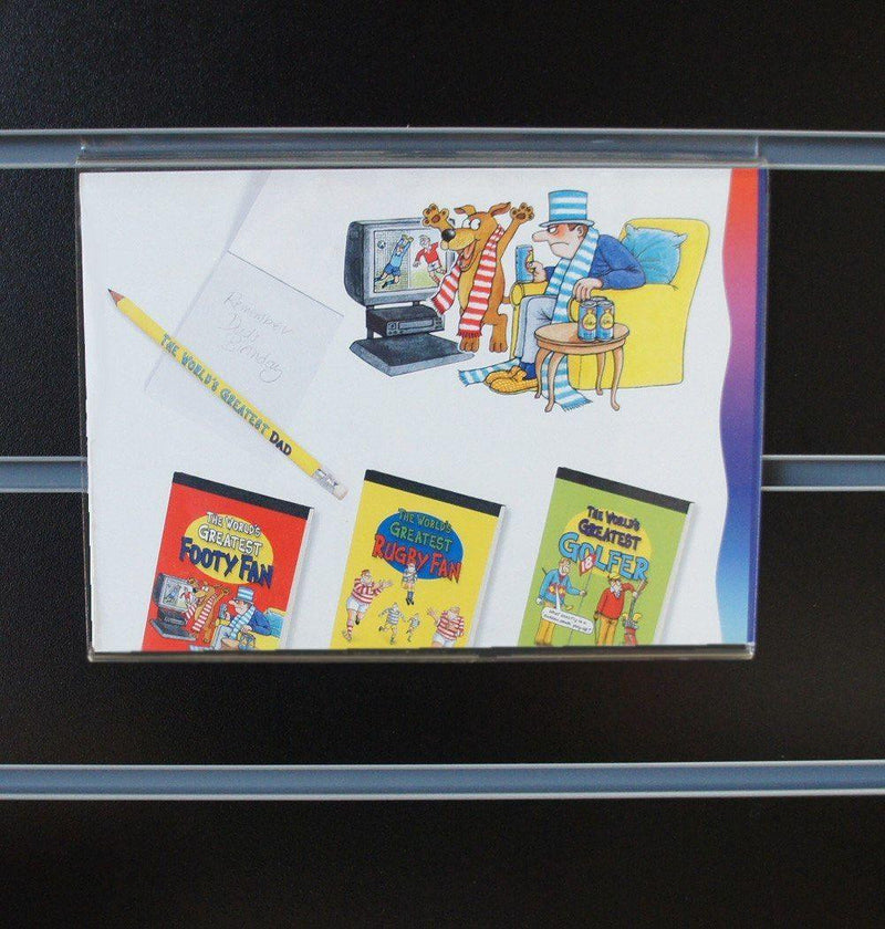 A5 Landscape Sign holder for slatwall