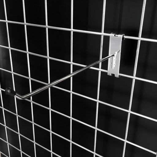 50 Pcs 6 Inch Gridwall Hooks - Silver Stainless Steel Display Hangers For Retail
