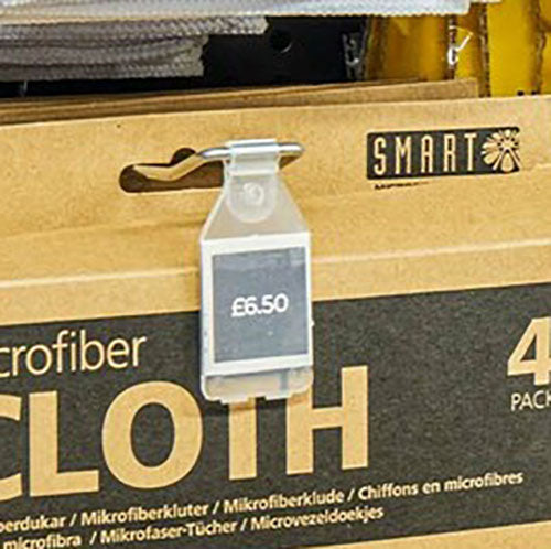 ecoPlastic Swing Tag Holder for Euro Hooks SNAP SHUT - 25 x 38mm