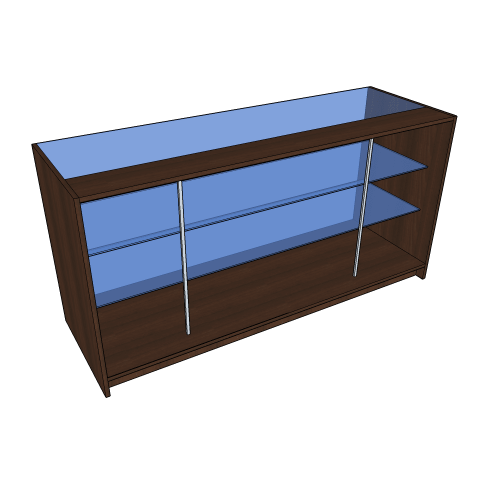 Premier Full Vision Counter 180cm — KAS Shopfittings