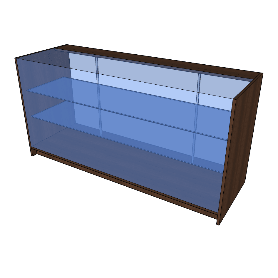 Premier Full Vision Counter 180cm — KAS Shopfittings