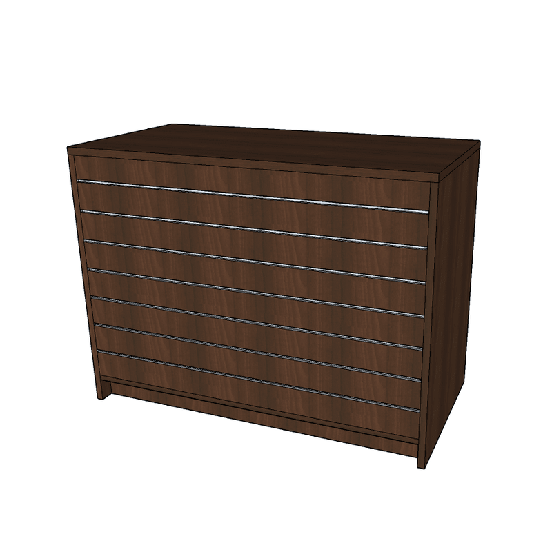 Premier Slatwall Front Cash & Wrap Counter 120cm