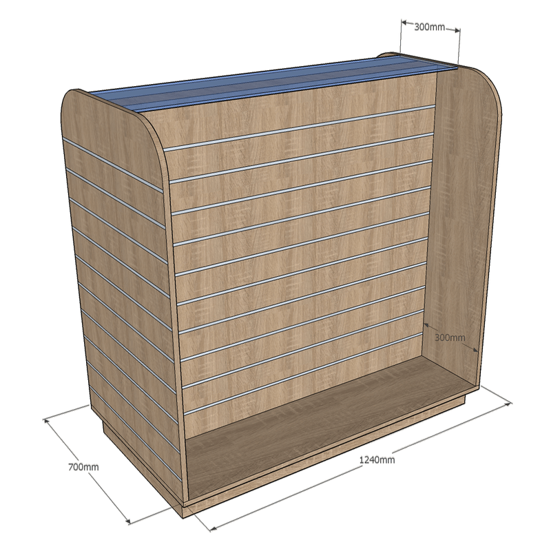 Premium Slatwall H Gondola - 124 x 70cm wide