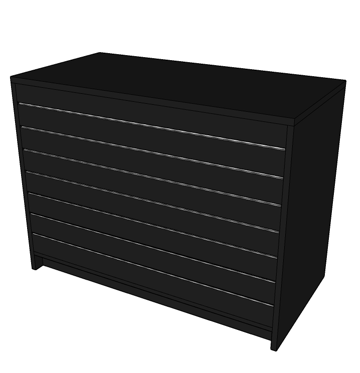 Premier Slatwall Front Cash & Wrap Counter 120cm