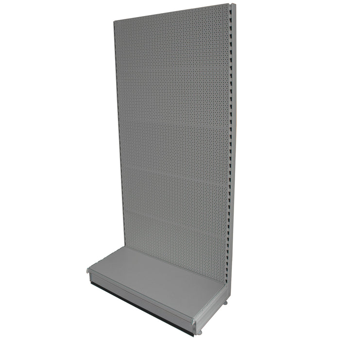 S50 Starter Wall Bay - All Peg Panels, 37cm deep base, Silver, Choice of height & width..