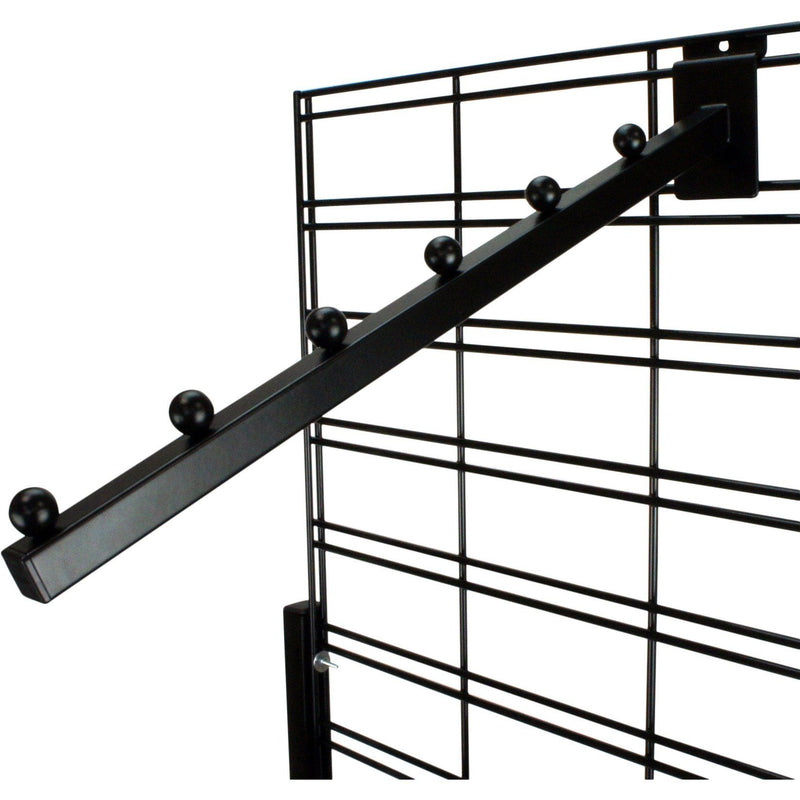 6 Ball Sloping Arm for Slatwall - Black