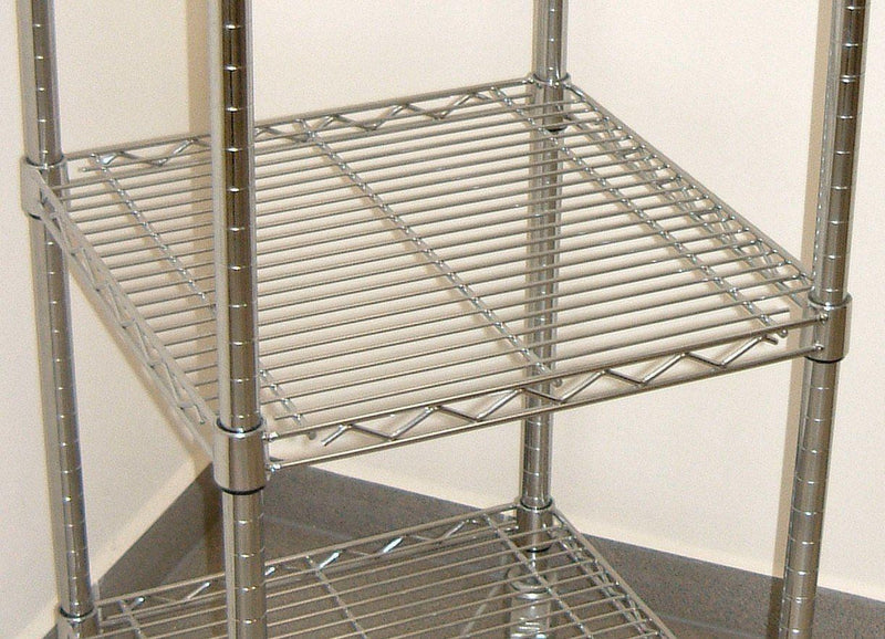 Square Chrome Wire Shelf - 61 x 61cm
