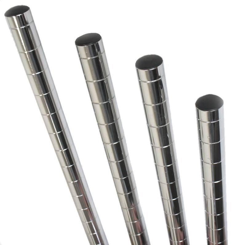 chrome shelving posts 153cm 5ft