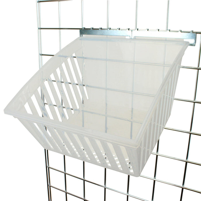 Cratebox display bin for gridwall panels
