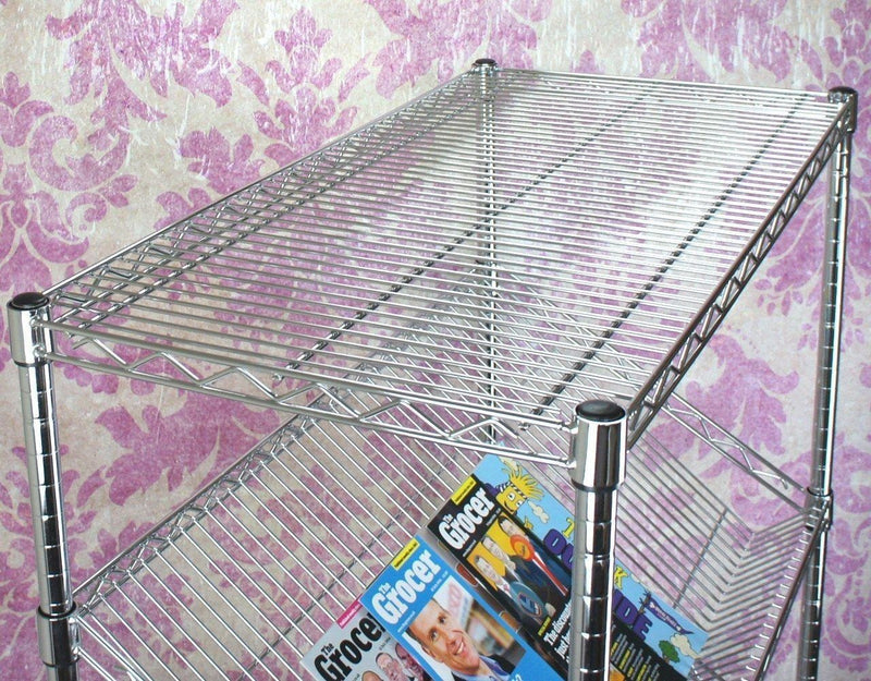 Rectangular Chrome Wire Shelves - 91.5 x 46cm (36 x 18in)
