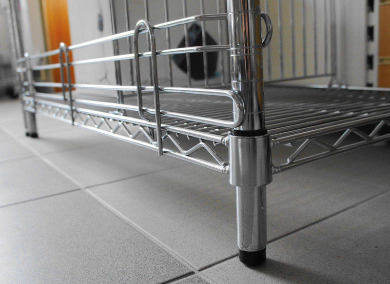 Shelf Edge Risers, for chrome shelving