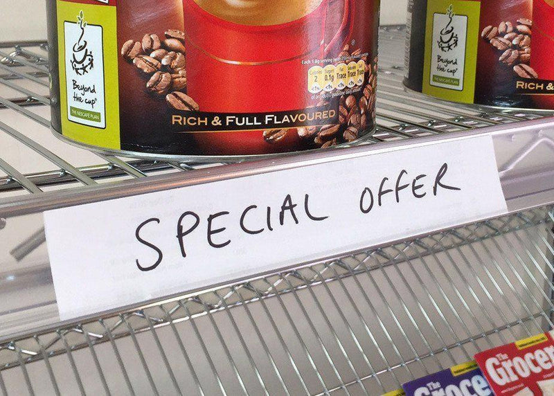 EPOS Price Strip for Chrome Wire Shelving - to suit 153cm shelves