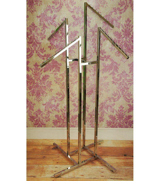 4 Arm Garment Rack - 4x Sloping Arms — KAS Shopfittings
