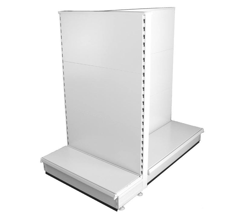 K50 Gondola End Bay - 1.3m high, plain back, 30cm deep base, Choice of widths...