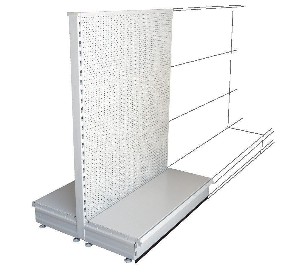 Add-on Gondola Bay - 1.3m high, all-peg back panels, 37cm deep base ...