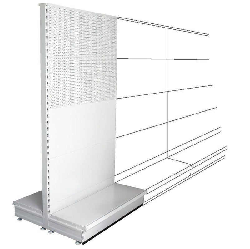 K50 Add-on Gondola Bay - 1.8m high, mixed peg / plain back, 37cm deep base, Choice of lengths...