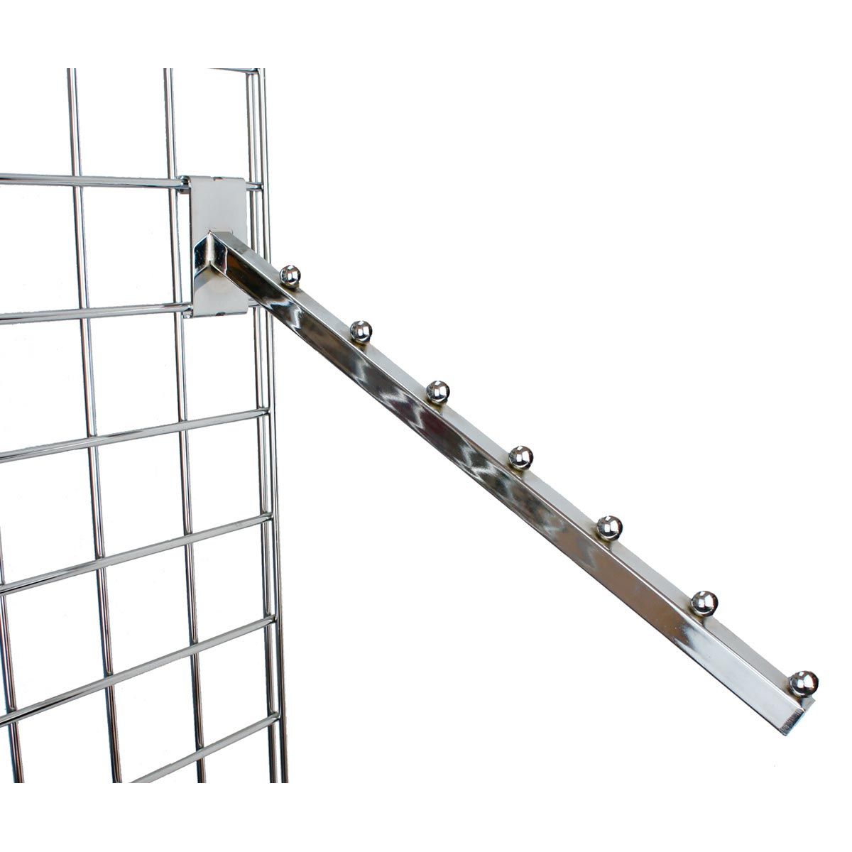 sloping ball arm for grid panels