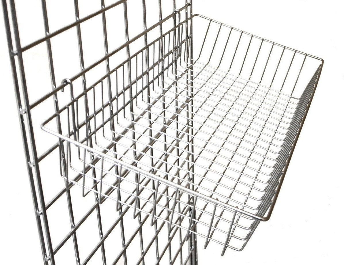 Large Mesh Basket for Grid Panel — KAS Shopfittings
